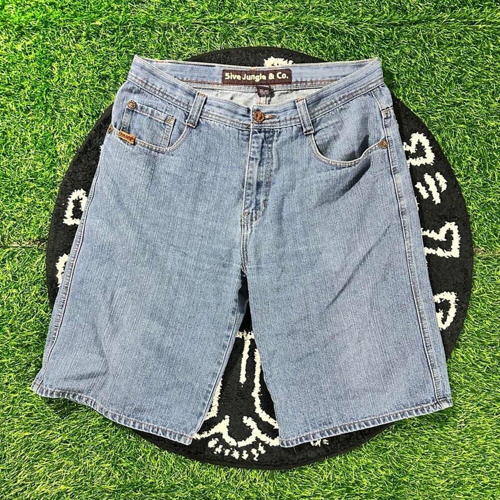 00s 5ive & Jungle Co. brand Y2K Jean Shorts - Size 38, 8 inch inseam